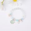 Pulseira de Cristal Cão Canela Ins para Meninas Sanrio Casal Cristal Cristal Rosa Pulseira Floral Estudante Melhor Amigo Presente