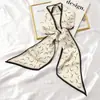 Bufanda Larga Pequeña de Seda Cinturón para el Cabello Corbata de Bolsillo de Alta Gama Cinturón de Cinta Lazo para el Cabello de Mujer Primavera y Otoño Combinación Perfecta