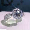 Anillo de Gimpaní Exquisito Zhenrong Venta Caliente Transfronteriza Microincrustado de Circonita Anillo de Boda de Moda Accesorios de Anillo para Mujeres