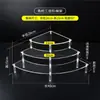 Suporte Triangular de Vidro Acrílico Transparente Feito à Mão para Exibição de Miniaturas Joias Perfume Batom Escada Gabinete