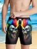 Comercio exterior transfronterizo Amazon shorts de verano para hombre pantalones de playa casuales holgados estilo callejero pantalones cortos casuales con estampado 3D