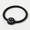 Goma para el pelo con cara sonriente estilo curativo, Elástico de alta elasticidad y durabilidad mate para coleta, Cuerda para el pelo simple y versátil en tonos tierra