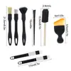 Kit de 8 Peças de Escovas para Limpeza Interna de Carro, Escova para Saída de Ar Condicionado, Escova para Calota de Roda, Escova de Detalhe, Escova para Limpeza de Frestas