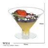 En stock taza cuadrada taza redonda múltiples tazas de postre taza para pudín taza para mousse plato cuchara de plástico desechable Amazon