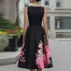 Vestido plisado sin mangas con estampado floral y fruncido en la cintura, superventas nuevo para mujer, transfronterizo europeo y americano, sitio independiente de Amazon, Primavera/Verano 2026
