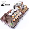 Bandeja de té para el hogar Mesa de té de madera Juego de Mar de Té grande de una sola pieza cuatro en uno soporte para estufa eléctrica automática generación