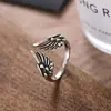 2026 Anillo Abierto Ala Oscura Moda Resistente Único Versátil Ala de Ángel Unisex Anillo de Dedo del Pie
