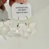 Pendientes Blancos de Flor Estilo Retro Hong Kong para Mujer, Pendientes de Moda Exagerados de Alta Gama, Pendientes de Diseño Elegante y Exquisito