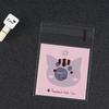 Bolsa de embalaje para hornear al por mayor DIY gatito oso pastelería pastel de luna galleta bolsa sellado autoadhesivo bolsa de jabón artesanal