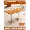 Conjunto de mesa y silla de moda para cafetería y tienda de té con leche, mesa cuadrada estilo oceánico para panadería y pastelería, mesa y silla estilo coreano para restaurante de uso comercial