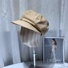 Gorra de mujer de primavera y verano, estilo japonés, sencilla, de algodón lavado, de color sólido, estilo retro, artística, informal, octogonal, estilo vendedor de periódicos, a la moda.