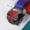 Medalhas Personalizadas Feitas de Liga de Zinco com Banho de Ouro e Pintura, Adequadas para Competições de Padrão Nacional, Eventos de Maratona e Trilhas de Cross-Country