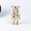 Comercio exterior grava de cristal natural oso violento decoración de escritorio artesanías de resina bearbrick150
