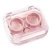 Caja para lentes de contacto de colores, caja de almacenamiento portátil, varios pares, estilo simple y frío, ayuda para usar con sentido avanzado, forma de ojo