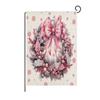 Bandera Navideña Transfronteriza Nueva de Amazon Serie Rosa Bandera de Jardín Decoración para Barandilla de Jardín Balcón Hogar