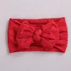 Diadema de moda linda suave para bebé transfronteriza comercio exterior europeo y americano lazo doble capa nylon elástico diadema ancha para niños