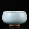 Taza maestra Ru kiln de gran tamaño se puede abrir para levantar taza Kung Fu taza de té personal de cerámica taza de té de porcelana Ru tazón de té taza individual taza de té