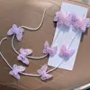 Acessórios de Cabelo de Performance Renda Borboleta Grampo de Cabelo Trançado Adorno de Cabeça Menina Princesa Tassel Grampo de Cabelo Acessórios de Cabelo Infantil