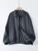 Chaqueta de Lino Puro de Alta Gama para Hombre, Estilo Old Money Otoñal, Chaqueta Sencilla con Solapa para el Día a Día, Cárdigan Casual con Cremallera