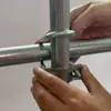 Marco de Abrazadera de Tubería Doble en U con Hebilla Cruzada 4 Minutos 6 Minutos 1 Pulgada Cama de Entrega de Cerdos Invernadero Accesorios Fijos para Tubería de Acero