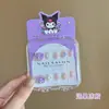 Lindas Pegatinas para Uñas Sanrio para Niños, Pegatinas de Uñas Desgastables, Parches para Uñas de Kuromi, Juguetes de Dibujos Animados para Niños