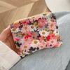 Monedero pequeño Ins con estampado de lápiz labial, bolsa cosmética, bolsa menstrual para niñas, mini almacenamiento, tela, cremallera, bolsa cosmética