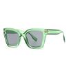 2247 Gafas de Sol Ovaladas Cross Border con Patillas Espejo Estampadas Escocesas Gafas de Sol Estilo INS para Mujer
