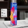 Trofeo de Cristal de Columna Rectangular Premio para Empleados Reunión Anual Premio de Pluma de Resina Colorida Creativo Honorífico Premio Sobresaliente