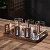 Nuevo Juego de Tazas de Té de Vidrio Estilo Chino para Uso en Casa en la Sala de Estar, Taza de Agua Resistente a Altas Temperaturas con Mango de Madera, Taza de Lujo de Gama Alta para Oficina