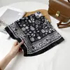 Bufanda de Algodón Lino Seda Espiga de Moda y Versátil con Estampado de Cadena de Alta Gama, Bufanda Decorativa para Cuello, Bufanda para Mujer al por Mayor