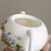 Dehua Mat Fat Jade Porcelana Branca Xishi Pot Kung Fu Jogo de Chá Bule Doméstico Peônia Flor Único Pote
