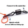 Clip Americano Sub-línea Giratorio Conector Rápido Clip de Línea de Pesca Anillo Giratorio Suministros de Pesca Aparejos de Pesca Accesorios Pequeños