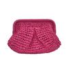 Bolso de Mano de Paja Trenzado Hecho a Mano Transfronterizo Más Vendido Bolso Nube Cadena de Playa de Vacaciones Bolso Cruzado Versátil para Mujer