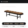 Banqueta moderna de tecido para o pé da cama, novo banco de madeira maciça estilo chinês para trocar sapatos, banco de jantar de couro genuíno de luxo leve, banco longo para trocar sapatos para o closet