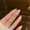 Brincos de Franja Pérola Estilo Coreano Estrela para Mulheres, Brincos de Luxo Leve de Nicho de Alta Qualidade, Acessórios de Orelha Únicos Modernos e Versáteis Atacado