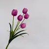 5 Tulipanes de Tamaño Mediano Flores Artificiales Regalos para el Día del Maestro Flores Artificiales Accesorios para Fotos Muebles para el Hogar Flores Artificiales