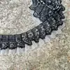 Encaje plisado Encaje de doble capa Accesorios de encaje Materiales de decoración para dobladillos Ropa Cortinas con volantes de hongo Cinturón de gasa de nieve