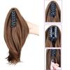 Peluca Cola de Caballo para Mujer Clip de Agarre Corta Rizo Micro Cola de Caballo Falsa Cabello Artificial Cola de Caballo Garra Cola de Caballo Rizada