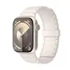 Adecuado para correa de Apple Watch Serie completa Disponible Cadena de doble sección Correa de silicona magnética de doble color Correa de moda para iwatch