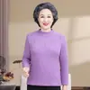 Ropa Interior Térmica para Señora con forro polar Camiseta Base Gruesa para Mujer de Mediana Edad y Anciana Invierno Cuello Semi-alto Top Térmico