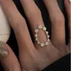 Anillo Exagerado Hueco de Moda para Mujer Moda Europea y Americana Hip-Hop Anillo Abierto Versátil Índice de Celebridad de Internet Anillo Tendencia