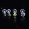 Joyas y Accesorios para Piercings Labio Uña Transparente Invisible Transfronterizos Pendientes para Piercing Dental Interno Varilla Suave Negra Varilla Acrílica
