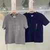 Colección Vestidor Primavera/Verano Encaje Cuello Redondo Tejido de Punto Manga Corta de un Solo Botón Suéter de Punto Top Corto para Mujer 482978