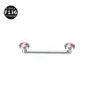 Aretes de piercing personalizados de ángulo recto transfronterizos, titanio F136 con rosca interna e incrustación de diamante, joyería para piercing corporal de titanio G23