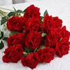 Rosas de Terciopelo Simuladas para Decoraciones de Boda, Flores Artificiales para Arreglos de Boda con Rosas Transfronterizos, Flores Artificiales al por Mayor para el Día de San Valentín