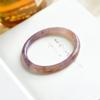 Pulseira de barra redonda de Jade Dourado Violeta, produtos genuínos naturais, pulseira de jade de Xinjiang, pulseira de jade feminina, pulseira tilintante, barra redonda fina