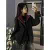Bloques de color resorte retro diario envejecido otoño negro para ir al trabajo unisex nuevo estilo 2025 chaqueta lista para enviar para salir