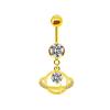 Gatte Moda transfronteriza europea y americana retro colgante de diamantes completo anillo para el ombligo nicho joyería avanzada para perforaciones anillo para el ombligo clavo para el ombligo