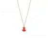 Collar de calabaza Kirin de alta gama, pequeño colgante de calabaza, ágata roja y nácar blanco, disponible para dropshipping y suministro para transmisiones en vivo