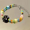 2025 Nuevo Pulsera Divertida de Gato para Mujer Estilo Coreano Cadena de Cuentas Decoración Verano Dulce Fresco Chica Atrevida Diseño de Nicho Sentido de Alta Gama